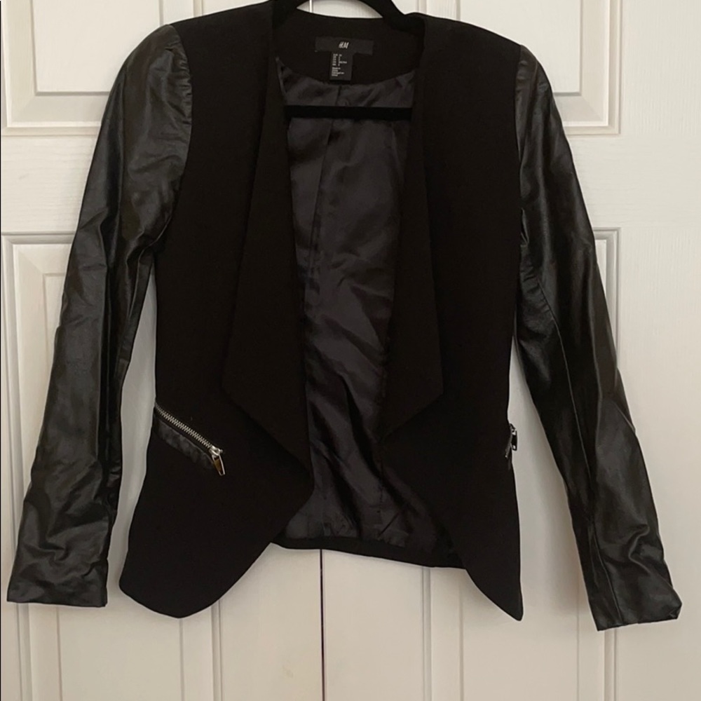 Leather blazer